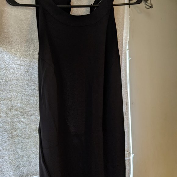 Lane Bryant High Neck Back Zipper Halter Jumpsuit Black Size 20 - Picture 3 of 5